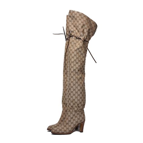 gucci monogram ankle boots|gucci monogram thigh high boots.